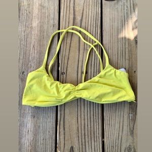 Billabong Yellow/Green Bikini Top - size M